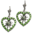 Ohrring Ohrstecker Strass-Edelweiß Ohrringe Edelweiss grün